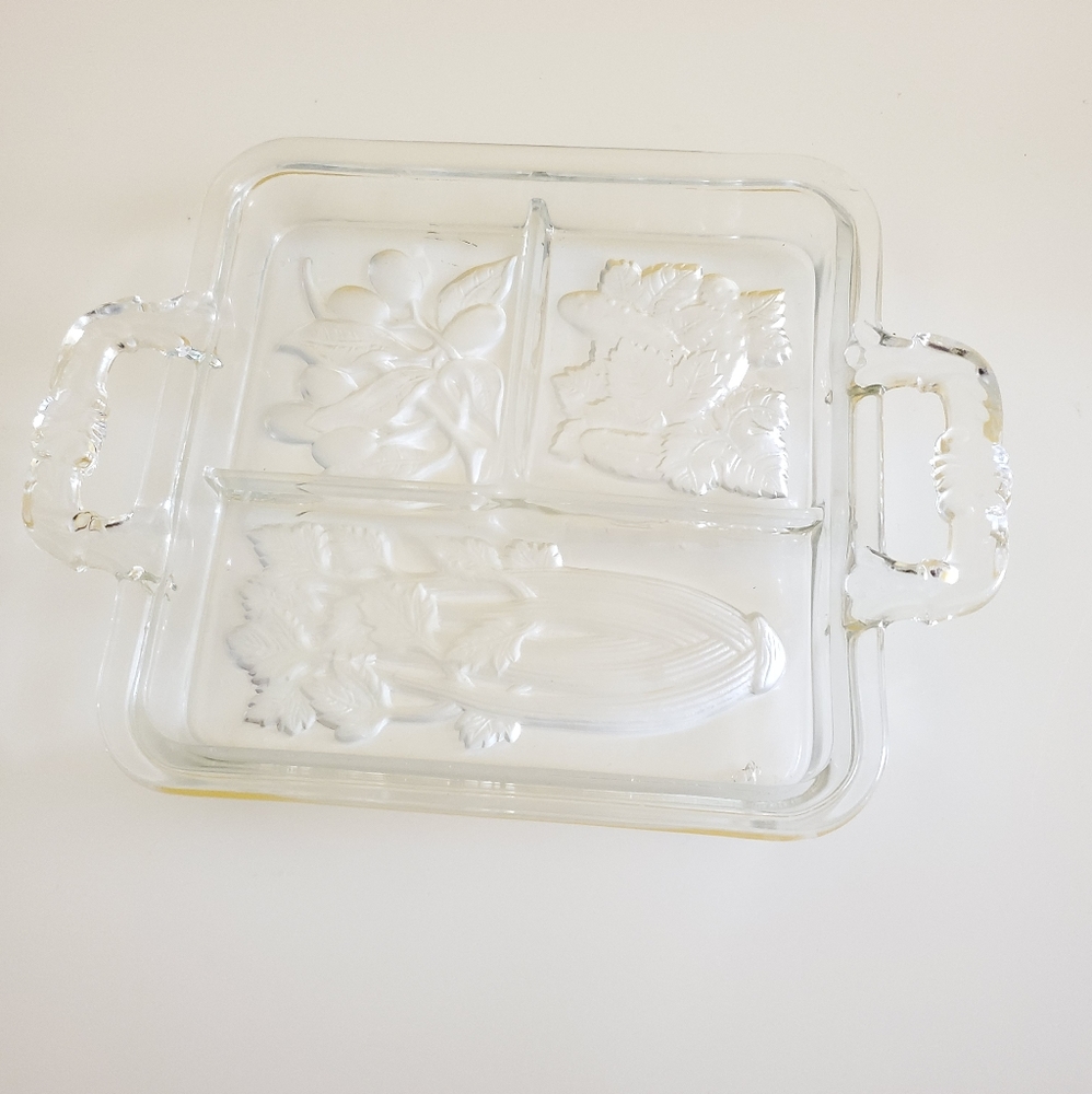 Vintage Glass Tray/Candy Dish